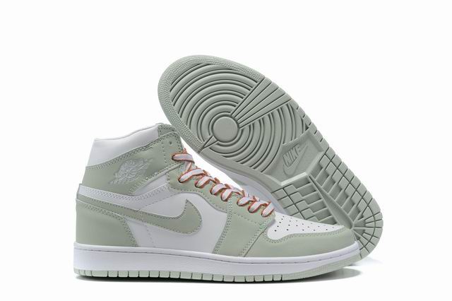 Air Jordan 1 Women's Basketball Shoes Light Green White-06